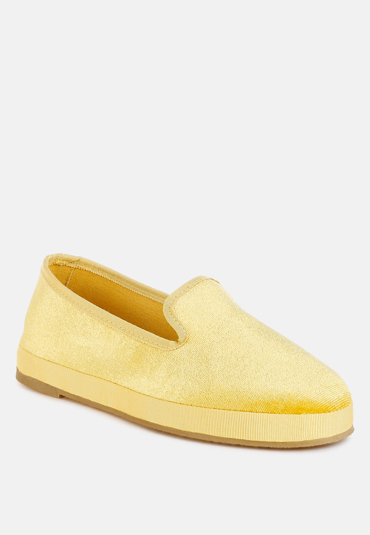 Saba Velvet Round Toe Slip-On Loafers