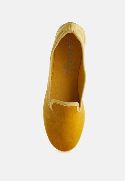 Saba Velvet Round Toe Slip-On Loafers