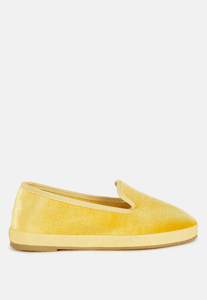 Saba Velvet Round Toe Slip-On Loafers