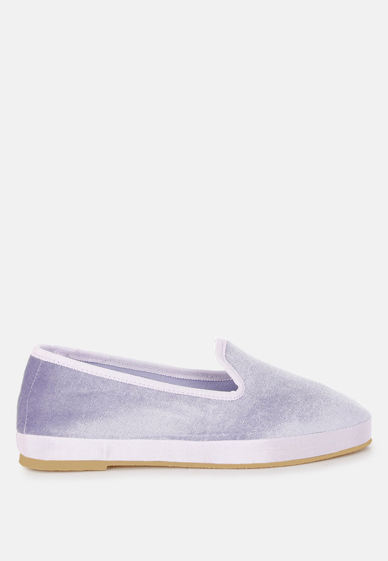 Saba Velvet Round Toe Slip-On Loafers