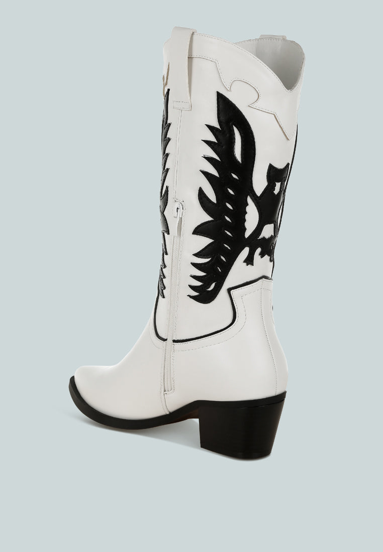 Thistle Winged Patchwork Cowboy Boots