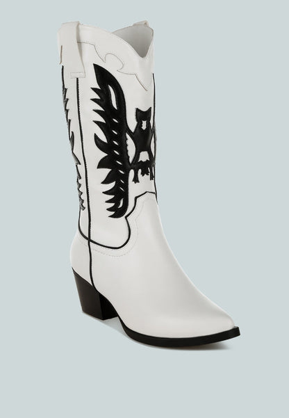Thistle Winged Patchwork Cowboy Boots