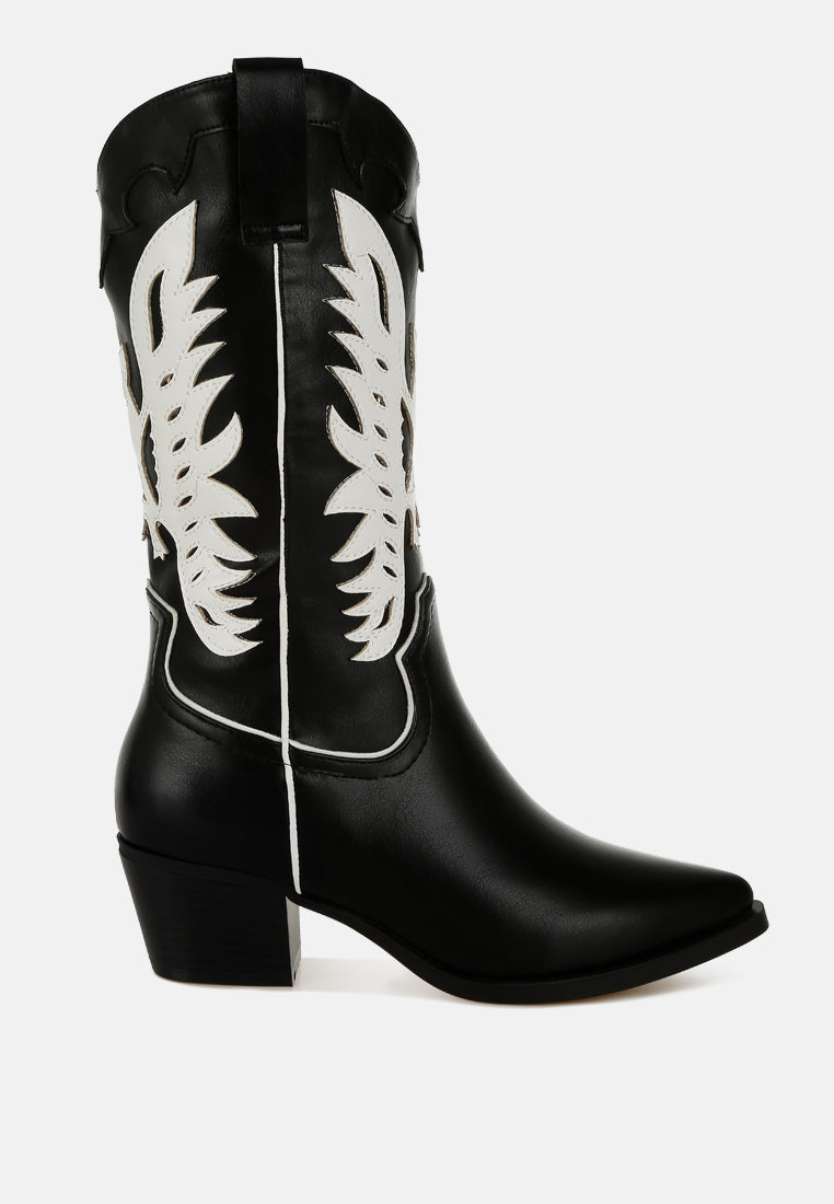 Thistle Winged Patchwork Cowboy Boots