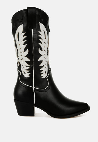 Thistle Winged Patchwork Cowboy Boots